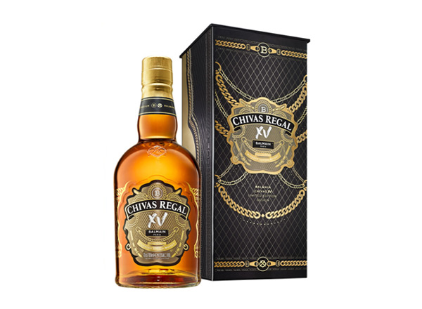 北京芝华士15年回收Chivas Regal XV Balmain巴尔曼联名限定版700ml苏格兰调配型威士忌洋酒