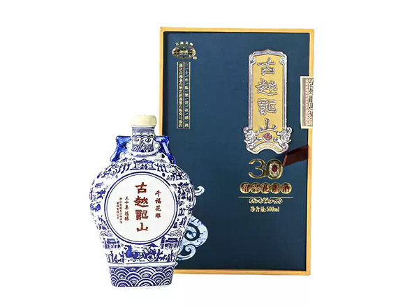 北京黄酒回收古越龙山黄酒千福花雕三十年陈酿绍兴花雕酒500ml礼盒装行情价格