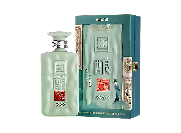 北京古越龙山黄酒回收国酿1959青玉只此青绿联名款二十年陈酿黄酒礼盒行情价格